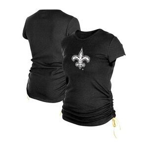 NFL New Orleans Saints Team Apparel - Ruched T Shirt - Size M - Black